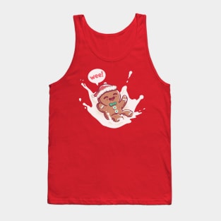 Gingerbread Man Milk Splash Tank Top